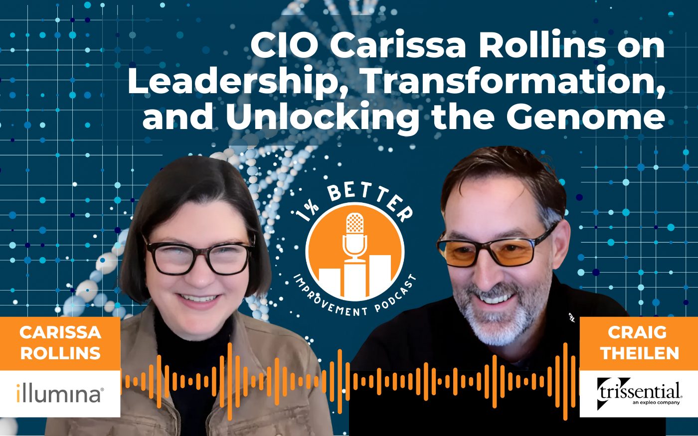 1% Better Improvement Podcast featuring guest Carissa Rollins, CIO at Illumina