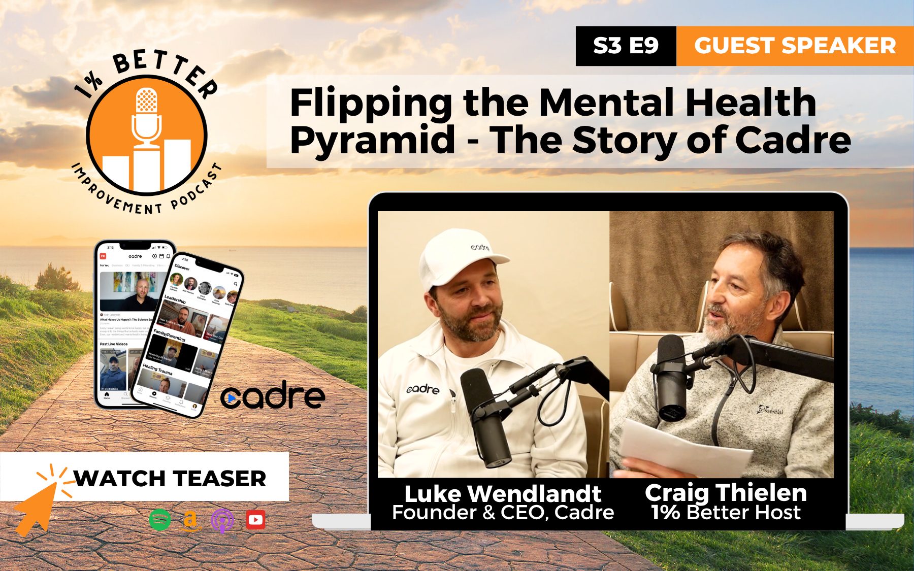 1% Better Improvement Podcast featuring guest Luke Wendlandt, Founder & CEO of Cadre