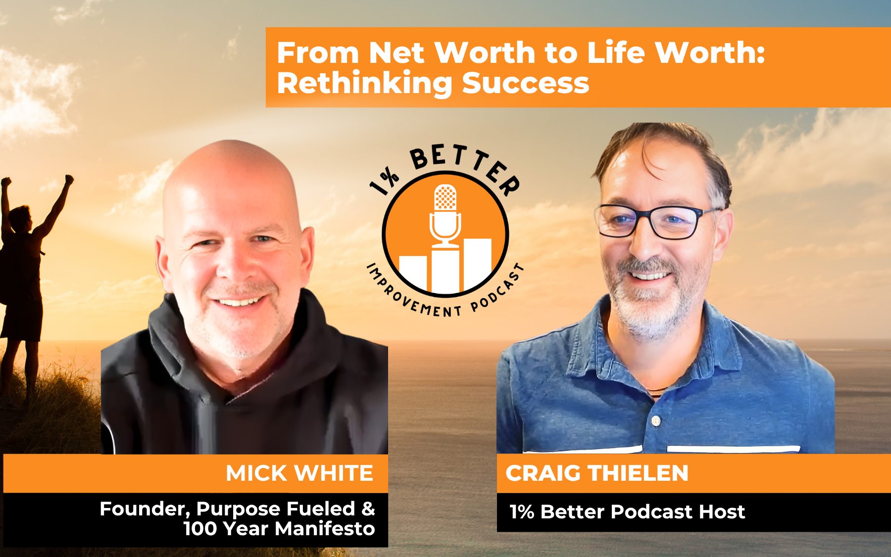 1 Percent Better Improvement Podcast with Mick White - Founder of 100 Year Manifesto and Purpose Fueled