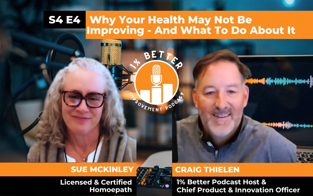 1% Better Podcast featuring guest Sue McKinley - Licensed and Certified Homeopath