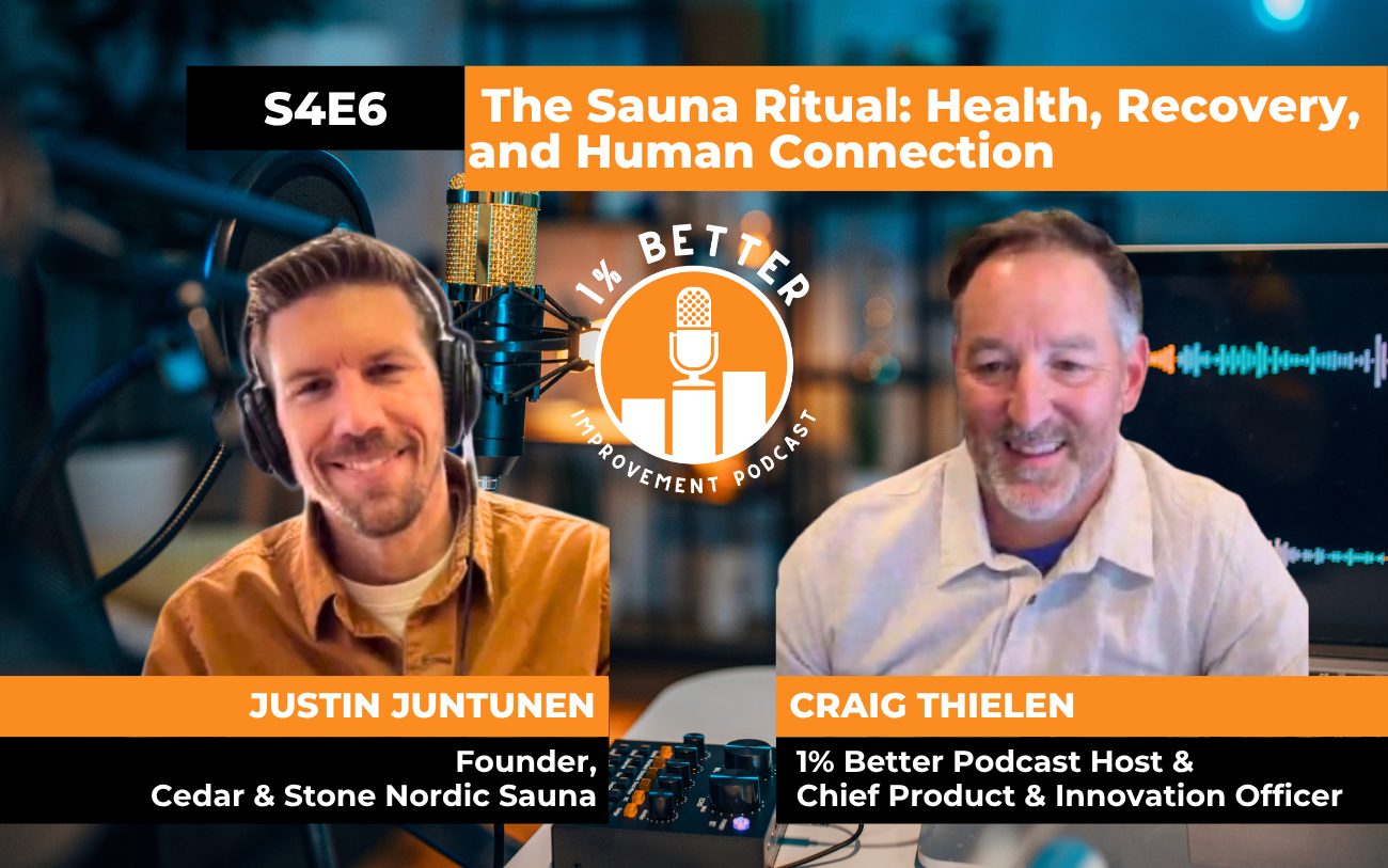 1% Better Podcast with Justin Juntunen, Cedar and Stone Sauna